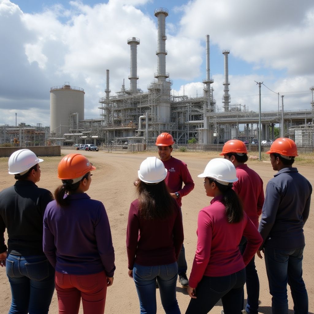 Visita educativa a refinería de petróleo